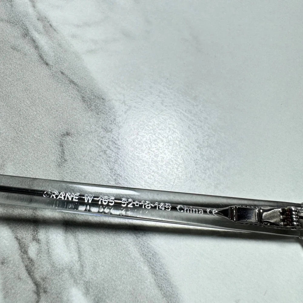 Warby Parker Crane Eyeglasses Clear Crystal Frames 52-18-145 CRANE-W-165
